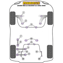 2 x Powerflex PFF19-603 PU Stabilager 16mm fr Ford Escort Fiesta KA PUMA (Nr.3)