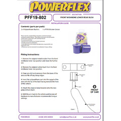 2 x Powerflex PFF19-802 Front Wishbone Lower Rear Bush for Ford Focus MK1