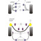 2 x Powerflex PFF27-205-25 Stabilager 25mm Vorderachse Jaguar XK8 XK8R - X100 (Nr.5)