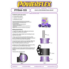 2 x Powerflex PFF44-105R PU Powerflex Motor/Getriebe Lager fr Mitsubishi Lancer 96-16